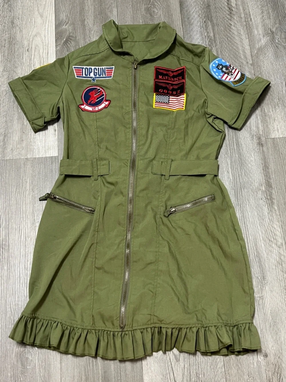 Leg Avenue womens Licensed Top Gun Flight Dress Costume/ size Large - Picture 3 of 12